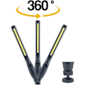 Miniatyrbillede 3 af 5: Genopladelig LED arbejdslampe med magnetisk og USB rotation 360 grader, Genopladelig LED inspektionslampe, inspektionslampe til rengøring camping værksted