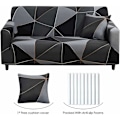 Miniatyrbilde 5 av 5: Uttrekkbart sofatrekk Curses Trykt Elastisk Sofa Sofatrekk For Sofa 1 Sittepute Sofabeskyttelse Universelle Møbler (2 Seter, Black Magic) uten ea