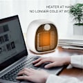 Miniatyrbillede 2 af 5: 1000W bærbar varmeblæser Lille elektrisk varme hurtig opvarmning hurtig justering med to hastigheder, grøn