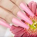 Miniatyrbild 3 av 5: 100 stycken matta extra långa ballerina press-on naglar kista falska naglar