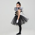 Miniatyrbild 3 av 5: Skräckclown flicka klänning Halloween cos performance kostym clown cosplay tutu kjol (10-12 år gammal)