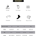 Pikkukuva 5 / 5: Joogatoeless-sukat, liukumattomat tarttujat ja hihnat pilates-, barre-, baletti-, bikram-pyöräilyyn, naisten treeniin, L