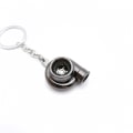Miniatyrbillede 1 af 3: Bil Turbo Turbolader Turbine Nøglering Nøgle Ring Nøglekæde Nøglebrik Gave (Gun Black)