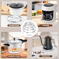 Miniatyrbillede 2 af 5: Dampstativ og bordskåner i rustfrit stål til Instant Pot - Dampbakke, kølerist og køkkenredskab med tang
