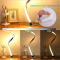 Miniatyrbillede 2 af 4: Dæmpbar LED-sengelampe, berøringsbordlampe (varm hvid/hvidt lys/neutralt lys), moderne LED med 3 lysstyrkeniveauer, dekorationslampe til soveværelse