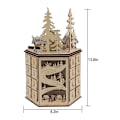 Miniatyrbillede 5 af 5: Kreativ LED Roterende Julekalender 24 Nedtællingsskuffe Kalender til Hjemmet Træ Julepynt