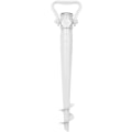 Miniatyrbillede 1 af 5: Paraplyholder til strandsand eller jordparaplyfødder, propel strandparaplyholder skru ind i sand, sandparaplyholder - hvid