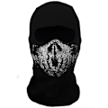 Miniatyrbillede 1 af 5: Balaclava med kranie - Moto-maske til Call of Duty-fans - Farve: Sort