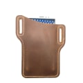 Miniatyrbillede 3 af 5: 1 stk. Brun Smartphone Bæltetaske Læder Mobiltelefon Holster Multifunktionel Mobiltelefon Bæltetaske til Mænd Telefon Etui til Jogging Havearbejde