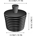 Miniatyrbild 2 av 5: 3 stycken badkarsproppar, silikon avloppsplugg, universal avloppsplugg, diskbänkslock, tömning för köks- och badrumsavlopp (svart, grå)