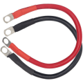 Miniatyrbilde 3 av 5: Strømkabel for batteri 25 kvadrat 0,3 m 4 Gauge AWG rød og svart batterikabel, modell: Svart og rød 30 cm