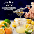 Miniatyrbillede 2 af 5: Citronpresser - Premium 18/10 rustfrit manuel citruspresser i rustfrit stål