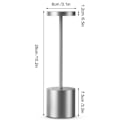 Miniatyrbilde 2 av 4: Trådløs berøringsbordlampe LED-nattlys, USB-batteridrevet oppladbar bordlampe for soverom/stue/utendørs bærbar lys (2 stk sølv)