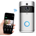 Miniatyrbild 1 av 5: 720p trådlös intelligent ringklocka, wifi-kamera, videotelefon, dubbelriktad ljudringklocka, stöd för infraröd mörkerseende, PIR-rörelsesensor, Android iOS