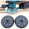 Miniatyrbilde 2 av 5: 2 stk. 125mm 8-hulls borrelås orbital erstatningsslipepute bakplate for Makita BO M9202B BO5041 MT922