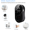 Miniatyrbillede 5 af 5: Stikkontakt til digital WiFi 16 A termostat med Tuya applikation, stemmestyring, temperaturregulator 5 + 1 + 1, seks perioder og varme og køl