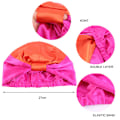 Miniatyrbillede 5 af 5: Pink Farve-Badehætte til Kvinder og Piger, Genanvendelig, Oversized, Vaskbar, Sød og Blød, Imitation Silke Dobbelt Lag Pyjamas Kemoterapi Hat Pakke Si