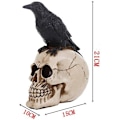 Miniatyrbillede 3 af 3: Harpiks Håndværk Statuer til Dekoration Skalle Ravn Skalle Mode Hjem Dekoration Kreativ Statue Brugerdefinerede Ornamenter (21*10*15cm/8.26*3.93*5.9inch)