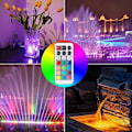 Miniatyrbild 3 av 4: 10 st LED-ljus, vattentäta, nedsänkbara lampor med 2 fjärrkontroller för färgbyte, för atmosfär, fontän, pool, badkar, vas, bröllop, fest, födelsedag