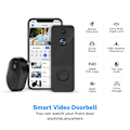 Pikkukuva 3 / 5: Videon ovikellokamera - Alhainen virrankulutus WIFI Langaton ovikello - Yökuvaus HD Älykäs turvallisuuden kotipuhelin ovikello