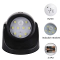 Miniatyrbillede 4 af 5: Hvid bevægelsessensor udendørs væglampe 1000 lumen LED udendørs lys trådløs batteridrevet belysning Rotatio