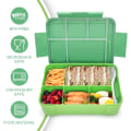 Miniatyrbillede 5 af 5: Bento Madkasse Børn, Bento Madkasse Voksne med 5 Rum og 1 Salatdressing Beholder, Snackboks til Børn og Voksne Arbejde Skole