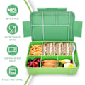 Pikkukuva 5 / 5: Bento-lounasrasia lapsille, Bento-lounasrasia aikuisille, jossa 5 lokeroa ja 1 salaatinkastikkeen säiliö, välipalabaari lapsille ja aikuisille töihin kouluun