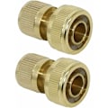 Pikkukuva 1 / 5: Nopeat messinkiset kasteluputkiliitännät 19 mm (3/4\") kasteluletkulle (2 kpl)