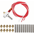 Miniatyrbillede 1 af 5: 3D Printer Tilbehørssæt Varmeblok + 10 stk. 0,4 mm 3D Printerdyse + Rørhals til MK8, Anet A8, Alunar M508, CR7, V2
