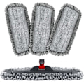 Miniatyrbilde 1 av 5: Mop-puter, sett med 3 mikrofibermopptrekk for alle gulvtyper, erstatningsmopptrekk 42 x 14 cm, egnet for alle spraymopper og utviklermopper, vask
