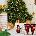 Miniatyrbilde 2 av 5: 4 Juleputetrekk Juleputetrekk Jule Cerf Putetrekk Stue Dekor Julepute Pute Juleputetrekk Christ