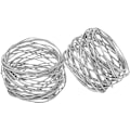 Miniatyrbilde 2 av 5: Gullfarget rund serviettringholder i mesh (sølv, 6 stk.), egnet for daglige bordfester, et sett med 12 stk.