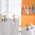 Miniatyrbillede 4 af 5: Store Plastik Tøj Klemmer, 6 Stk Plastik Håndklæde Klemmer, Strand Håndklæde Klemmer, Store Tøj Klemmer Vindafskærmning Klemme, Holdbar til Daglig Vask, Badehåndklæder, Qu