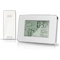 Miniatyrbillede 1 af 5: Trådløst hygrometer mekanisk til indendørs udendørs termometer med udendørs sensor LCD-skærm Digital temperatur fugtighedsmonitor med baggrundsbelysning (hvid