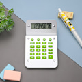 Miniatyrbillede 3 af 5: Lommeregner, 8-bit Novel Twist Skærm Grundlæggende Desktop Lommeregner, Standard Funktion Kreativ Design Kontor/Hjem/Skole Elektronisk Lommeregner (Sølv)