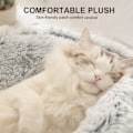 Miniatyrbillede 4 af 5: Dyre seng Fluffy plys kæledyr hule madras kramme komfort kennel kæledyr rund kurv seng sovemadras små hunde katte skridsikker bund grå for