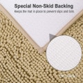 Miniatyrbillede 3 af 5: Chenille Mikrofiber Shaggy Bademåtte, Blød og Komfortabel, Super Absorberende Vand, Skridsikker, Tyk til Badeværelse (60x40cm, Rød)