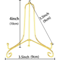 Miniatyrbillede 3 af 5: (2 stk) 4\" Jern Display Stativ, Lille Guld Jern Staffeli Plade Display Fotoholder Stativ, Display Kort, Dekorative Tallerkener