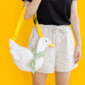 Miniatyrbilde 2 av 4: Skulderbag for jenter - Andeformet Messenger Crossbody Skolebagg med Justerbar Stropp - Tegneserie Stil