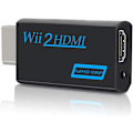 Miniatyrbild 1 av 5: Wii till HDMI-omvandlare, Full HD 1080P videoadapteromvandlare med 3,5 mm ljud och HDMI-utgång, stöder alla Wii-visningslägen -Svart