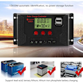 Miniatyrbilde 3 av 5: 30A Solcellepanelkontroller, 12V 24V Intelligent Batteriregulator, Solcellepanelregulator med Justerbar LCD-skjerm, Dobbel USB-port