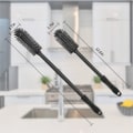 Miniatyrbilde 3 av 4: 2 stk (elegant svart) Silikon oppvaskbørste, high-end rengjøringsbørste, ideell for å vaske glass og kopper uten å ripe