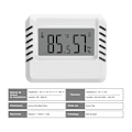 Miniatyrbild 2 av 5: Digital hygrometertermometer, 2 st mini-termometer för inomhusbruk, stor LCD-skärm, bärbara datorer, min/max-registrering, för hus terrarium baby källare källare