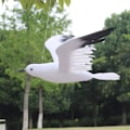 Miniatyrbillede 2 af 5: Kunstig Flyvende Måge Hængende Fugl Skumfugl Statue Ornament til Strandbryllup Festartikler