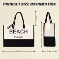 Miniatyrbild 2 av 5: Extra stor sommarstrandväska Tote väskor kvinnor Oversized XL Sandproof dragkedja Handväska Vattentät semester Canvas Monogram Personliga presenter Strand Plea