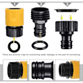 Miniatyrbilde 4 av 5: Sett med 20 koblinger for vanningsslange, adapter for vannkran, y-rørseparator i Y, universalkrankobling, etc.