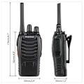 Pikkukuva 3 / 5: 1500mAh erittäin pitkä valmiusaika Walkie-Talkie EU-standardi musta 2 kpl