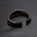Miniatyrbild 2 av 4: Läder brunt armband, vattentätt armband för män, julklapp nyår födelsedag armband presenter till pojkvän make pappa son