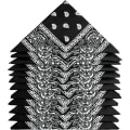 Miniatyrbillede 1 af 5: Bandanas (sorte), 12 stk. Paisley tørklæder, pandebånd, lommetørklæder til mænd og kvinder