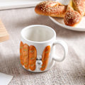 Miniatyrbillede 3 af 4: Kattebrød Kaffe Krus, 15oz Porcelæn Katte Te Kop, Søde Katte Gaver til Kvinder og Mænd (Hvid)